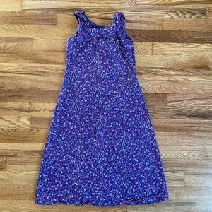 90s cute floral summer dress purple size youth small kids girls Christie brooks
